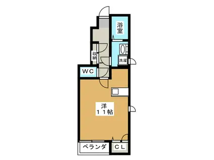 SAKURA上北沢(ワンルーム/1階)の間取り写真