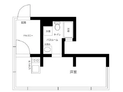 MON-NAKA APARTMENT TERRACE(ワンルーム/2階)の間取り写真