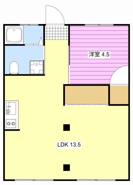 ＪＲ東海道本線 御厨駅(静岡) 徒歩20分 2階建 築38年(1LDK/2階)の間取り写真