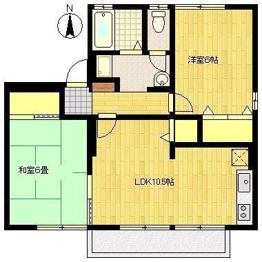 アーバンハウス21(2LDK/1階)の間取り写真