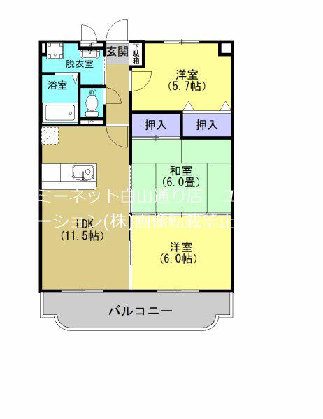 CIRUELA須屋(3LDK/1階)の間取り写真