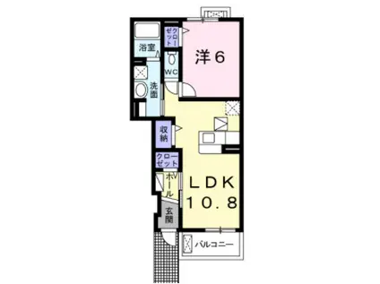 ユング フラウIII(1LDK/1階)の間取り写真