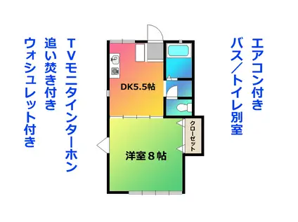 メゾン・ド・カワグチ(1DK/1階)の間取り写真