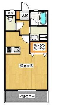サクシードU(1K/1階)の間取り写真