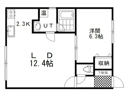 リレイション1 (1LDK/1階)の間取り写真