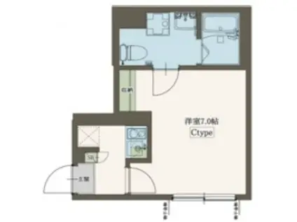 エイグラン一橋学園(1K/2階)の間取り写真