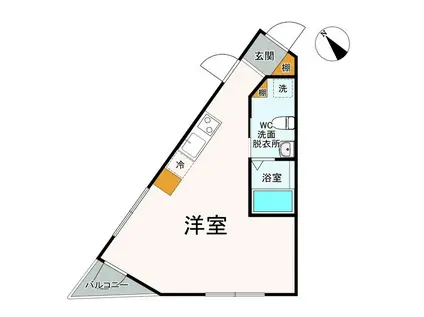 ARCO15(ワンルーム/5階)の間取り写真