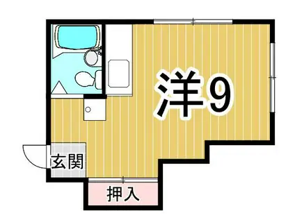 協栄ビル(ワンルーム/4階)の間取り写真