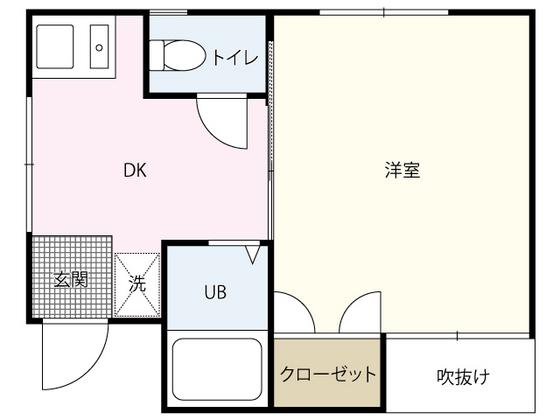 井山ビル(1K/4階)の間取り写真