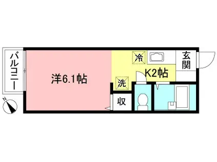 サンハイツA(1K/2階)の間取り写真