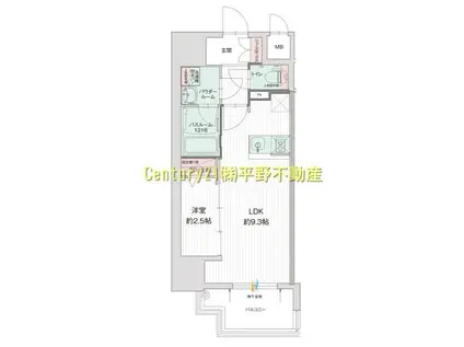 グランフォーレ久留米駅プレミア(1LDK/11階)の間取り写真