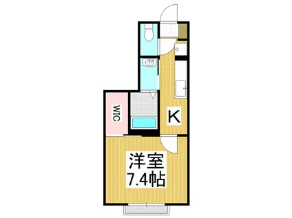 ブランシェアイリスB棟(1K/1階)の間取り写真