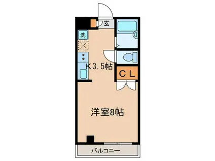 フラワーハイツ(1K/1階)の間取り写真