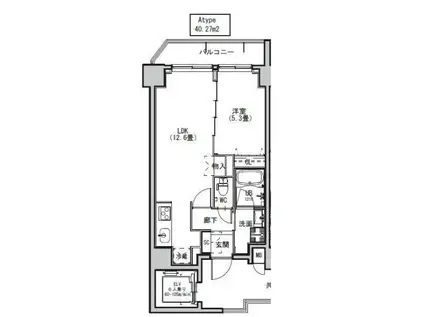 S-RESIDENCE両国AVENUE(1K/3階)の間取り写真