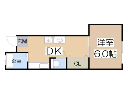 第3田辺マンション(1DK/3階)の間取り写真