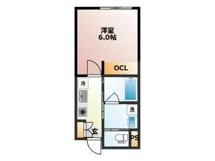 CASA CHATEAU(1K/2階)の間取り写真