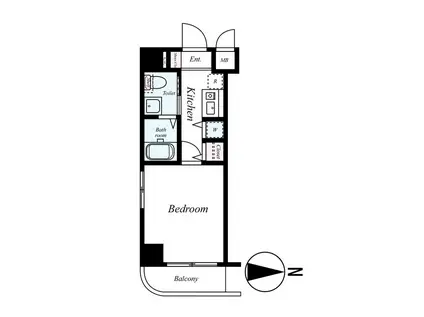 グリフィン横浜・ファーストステージ(1K/4階)の間取り写真