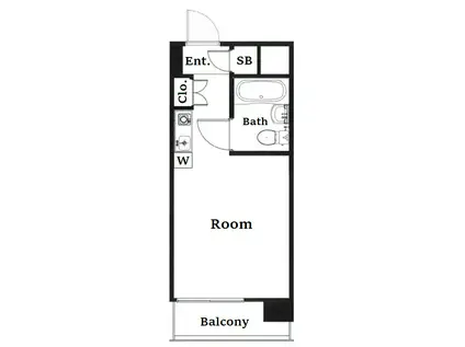 メゾンドポワリエ(1K/2階)の間取り写真
