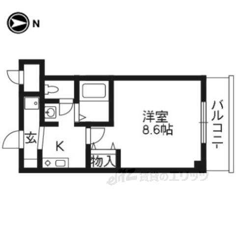 Mプラザ津田駅前十一番館(1K/6階)の間取り写真