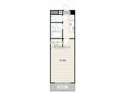 プレステージ35(1K/1階)の間取り写真