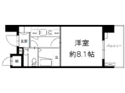 BRIS登戸(1K/3階)の間取り写真