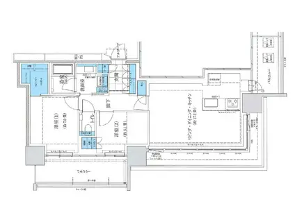 グランドメゾンTHE池下ガーデンタワー(2LDK/10階)の間取り写真