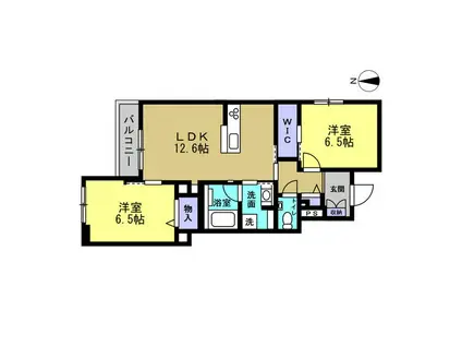 メゾン オルジュ(2LDK/4階)の間取り写真