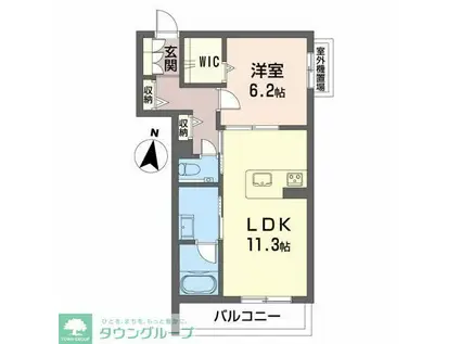 ノブレス東栄(1LDK/3階)の間取り写真