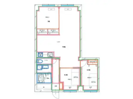 大森ハイツ(3LDK/6階)の間取り写真