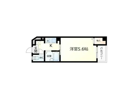 ヴェール天王寺(1K/3階)の間取り写真