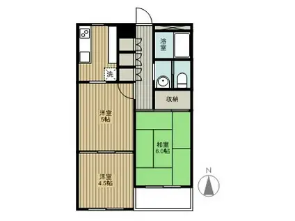 アーバン祖師谷(2LDK/2階)の間取り写真