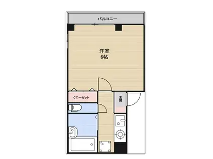 CASTLE山田(1K/2階)の間取り写真