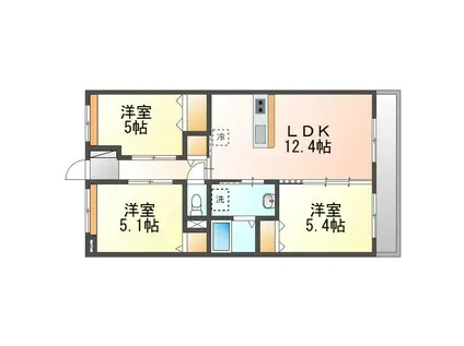 フォートレスJ(3LDK/2階)の間取り写真