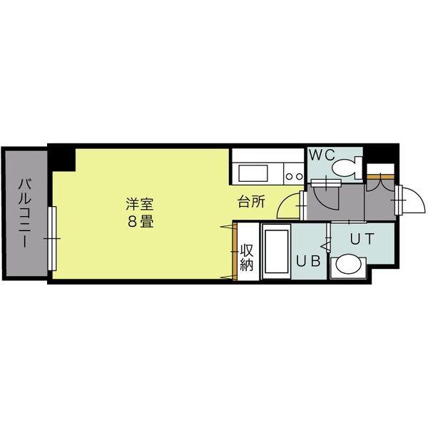 TAKE・N20(1K/6階)の間取り写真