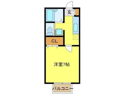 セレ南大塚(1K/1階)の間取り写真