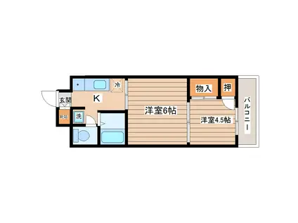 アーバンコート(2K/5階)の間取り写真