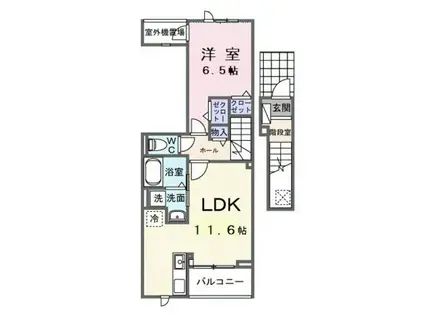 フローラル グレイス(1LDK/2階)の間取り写真