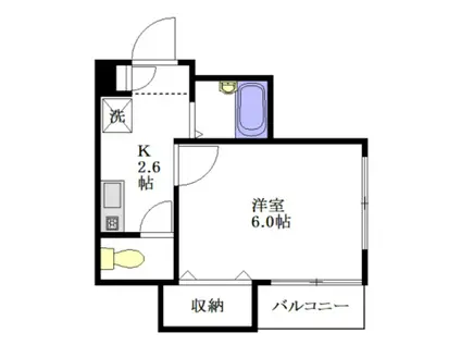 シャルマンケイアンドエム(1K/2階)の間取り写真
