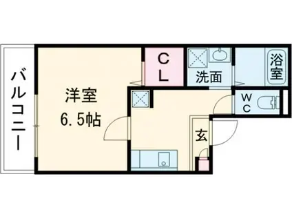 ＪＲ青梅線 牛浜駅 徒歩4分 3階建 築1年(1K/3階)の間取り写真