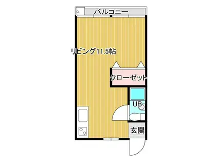 川口ハイツ(ワンルーム/3階)の間取り写真