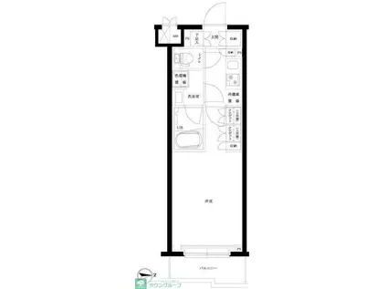 ルーブル川崎宮前平(1K/3階)の間取り写真