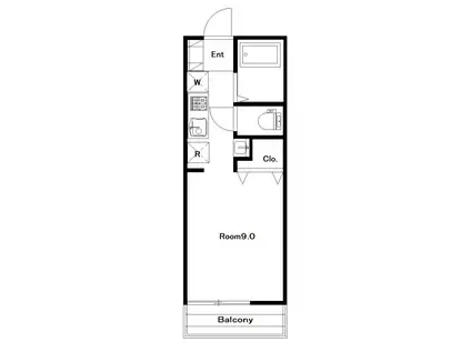 セプトクルール上小島(ワンルーム/2階)の間取り写真