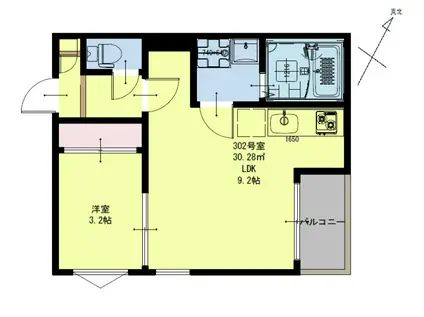 REGALEST PEAK(1LDK/3階)の間取り写真