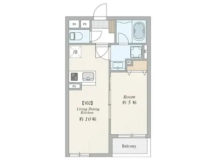 TAIL VILLAGE N.K(1LDK/1階)の間取り写真
