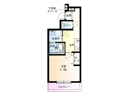 フジパレス千林II番館(1K/3階)の間取り写真