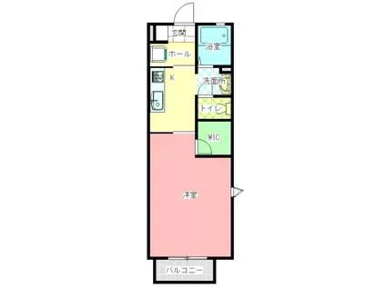 ESPERANCE(1K/1階)の間取り写真