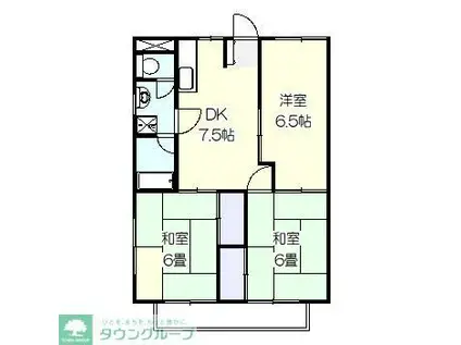 MGコーポA棟(3DK/3階)の間取り写真