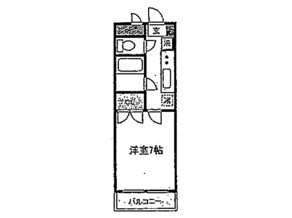 エコービル南仙台(1K/3階)の間取り写真