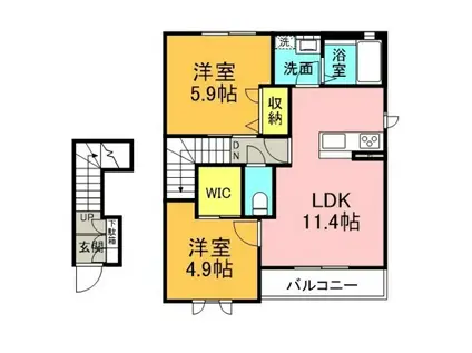 グランマーク(2LDK/2階)の間取り写真