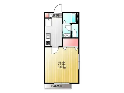 ル・パティオ(1K/1階)の間取り写真